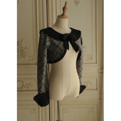 Faeries Daffodil Acquisition Of Wisdom-Grey Check Bolero(Reservation/Full Payment Without Shipping)